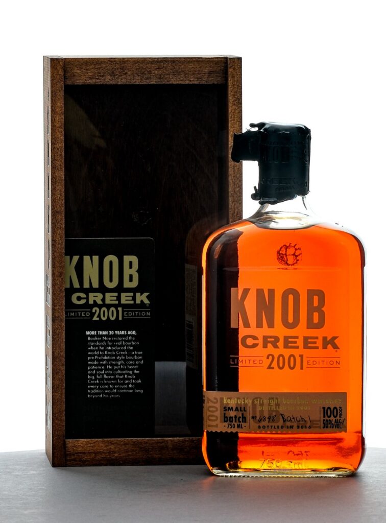 Knob Creek Limited Edition 2001 Kentucky Straight Bourbon Whiskey No 6898, Batch 1