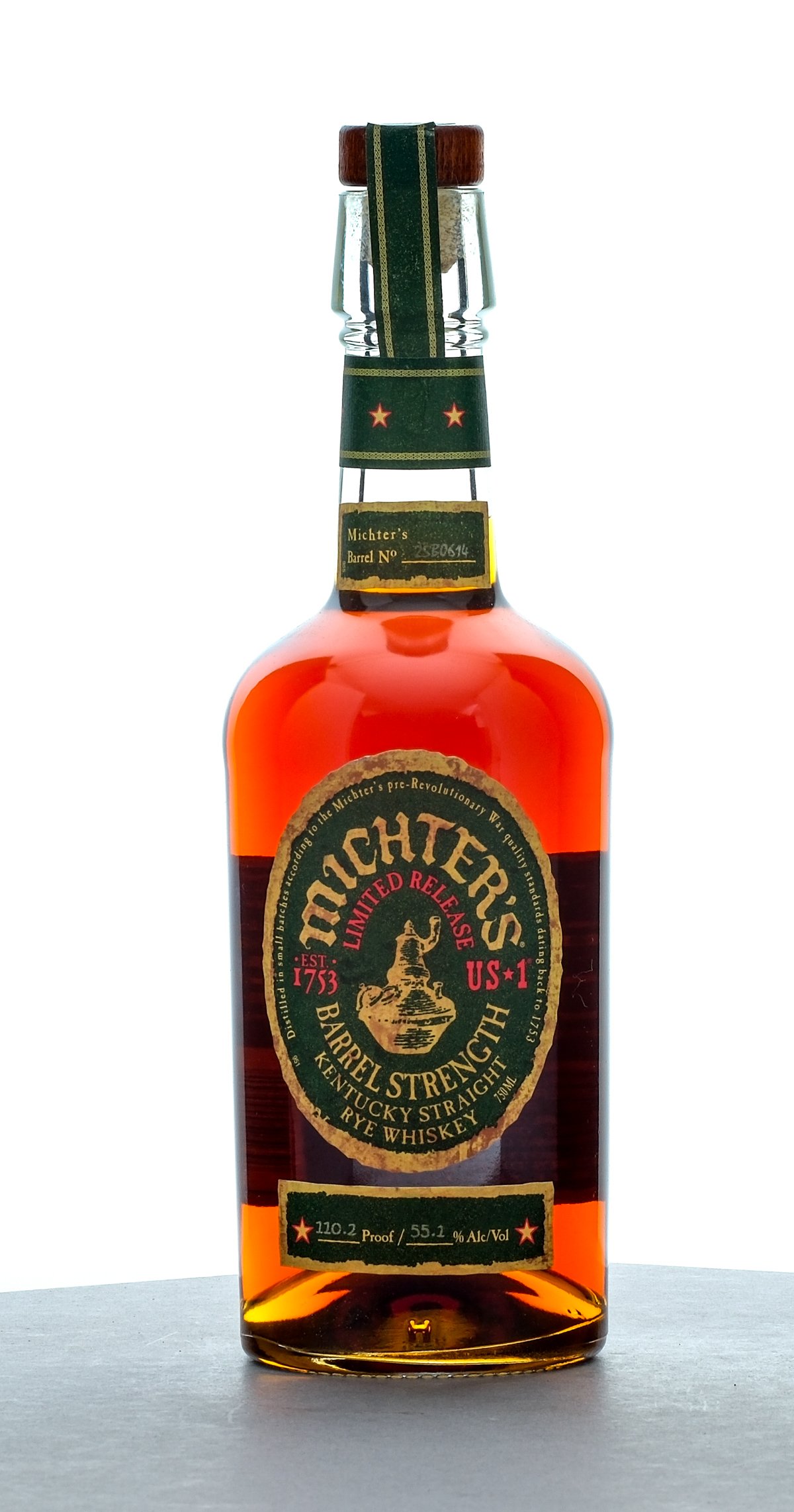 Michter's Limited Release Barrel Strength Straight Rye 25B0614