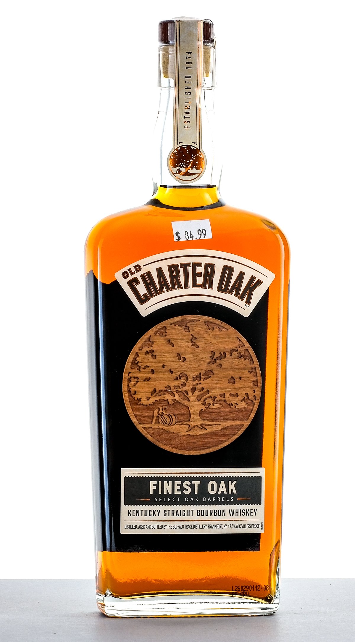 Old Charter Oak Finest Oak Kentucky Straight Bourbon Whiskey