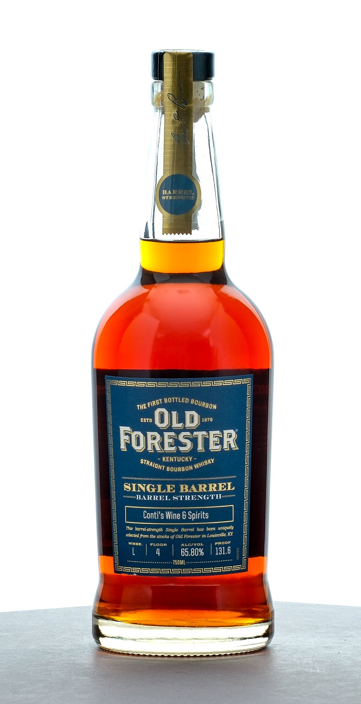 Old Forester Barrel Strength Conti's Wine & Spirits Single Barrel Select Straight Bourbon