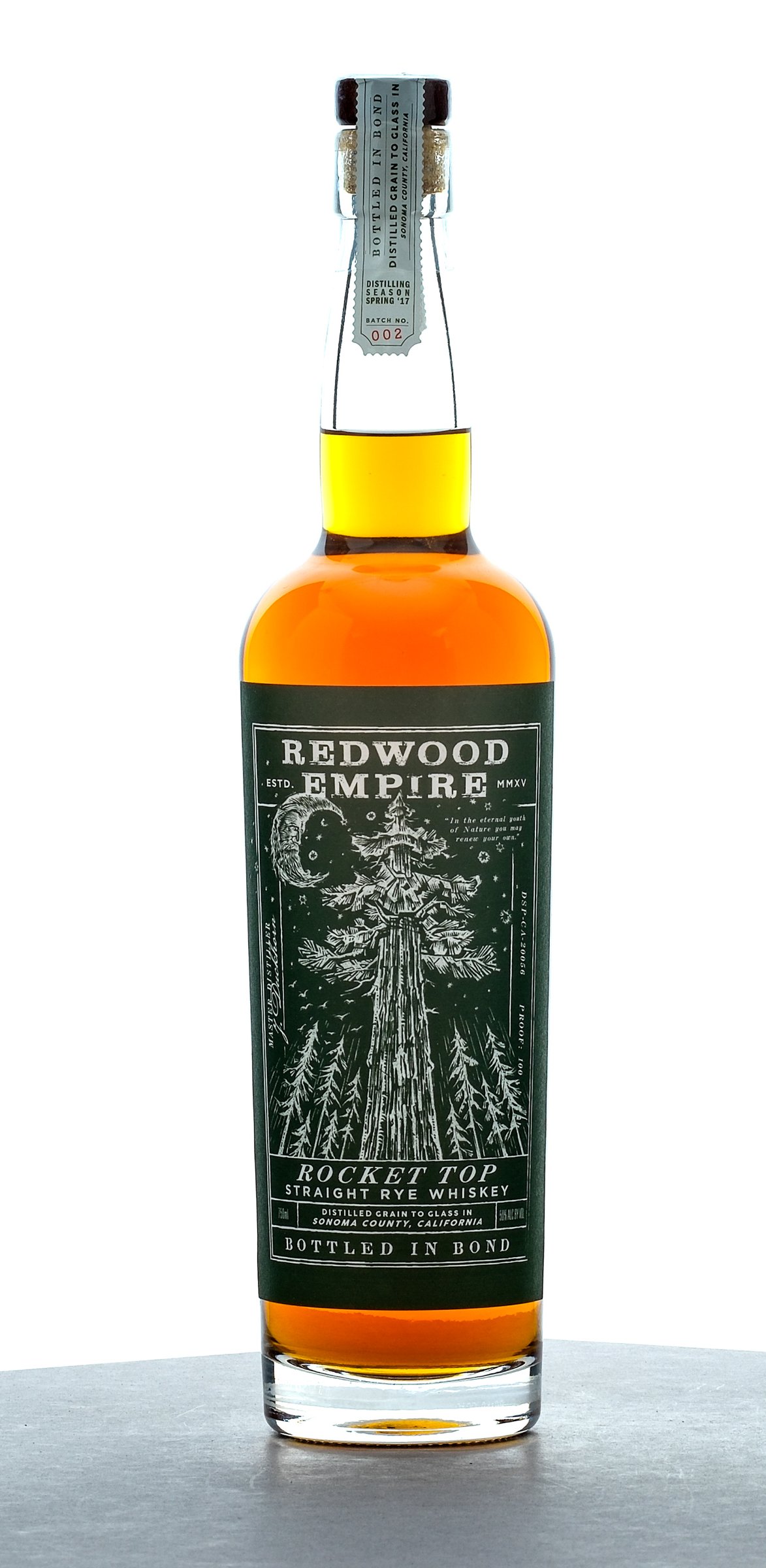 Redwood Empire Rocket Top  Bottled In Bond Straight Rye