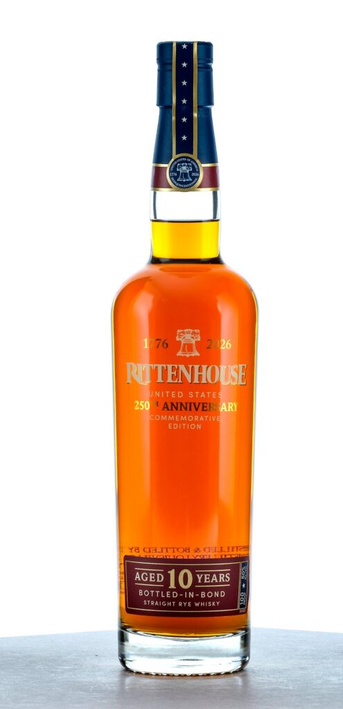 Rittenhouse 250th Anniversary Commemorative Edition Bottled-in-Bond Straight Rye Whisky Aged 10 Years