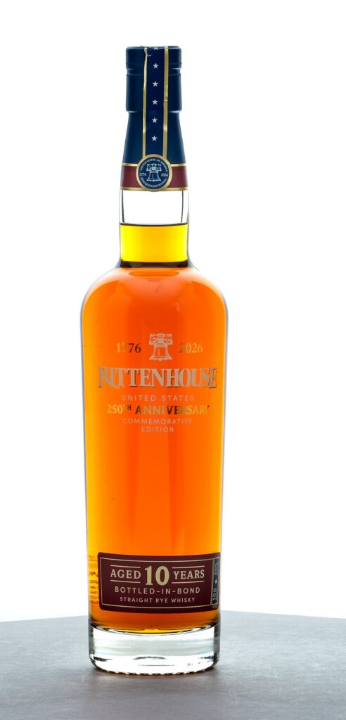 Rittenhouse United States 250th Anniversary Commemorative Edition Bottled-in-Bond Straight Rye Whisky Aged 10 Years