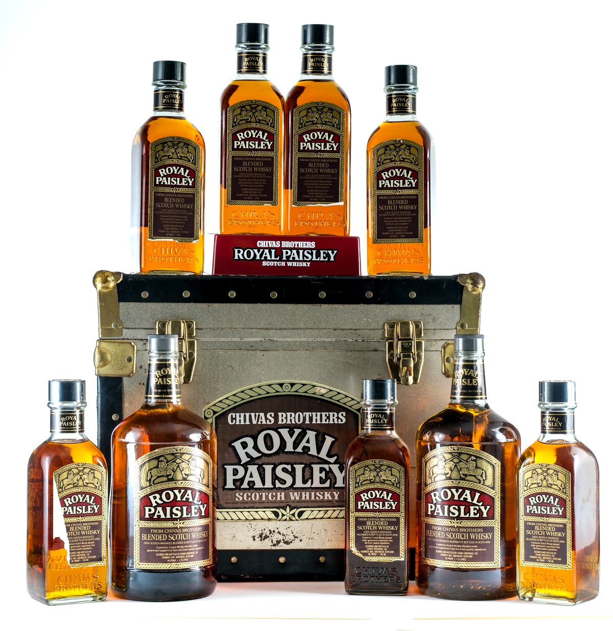 Royal Paisley Blended Scotch Whisky Display Trunk