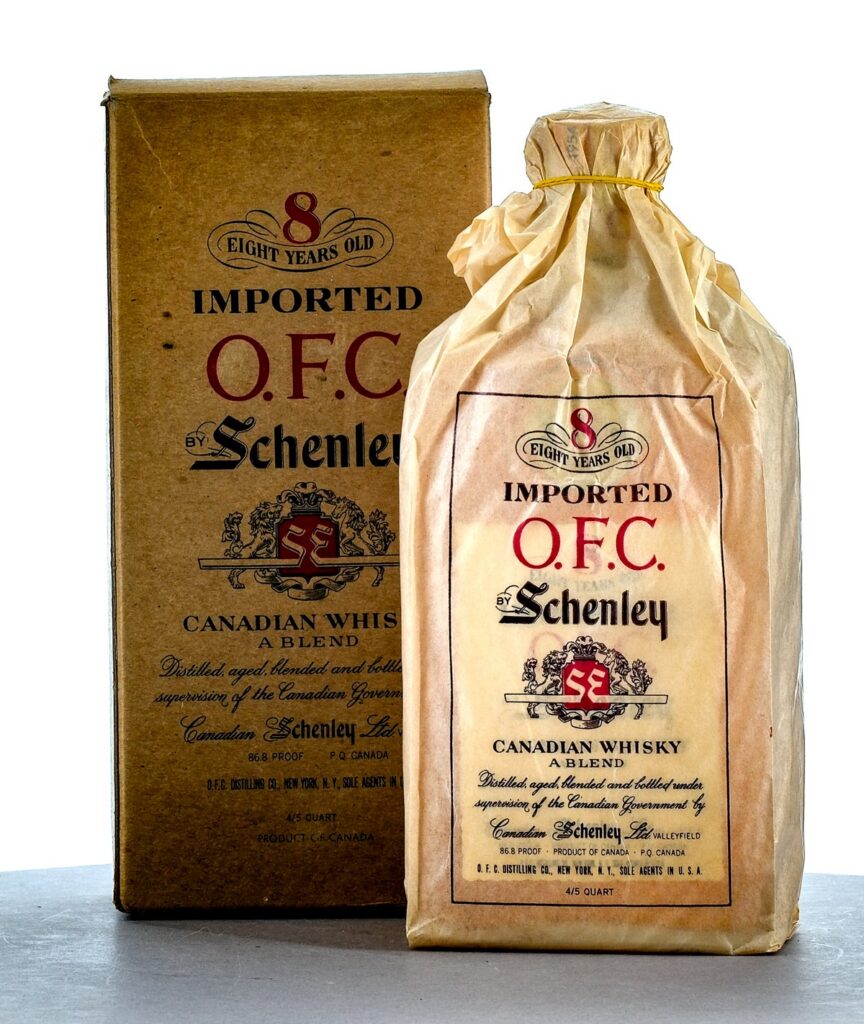 Schenley O.F.C. 8 Years Old Canadian Whisky