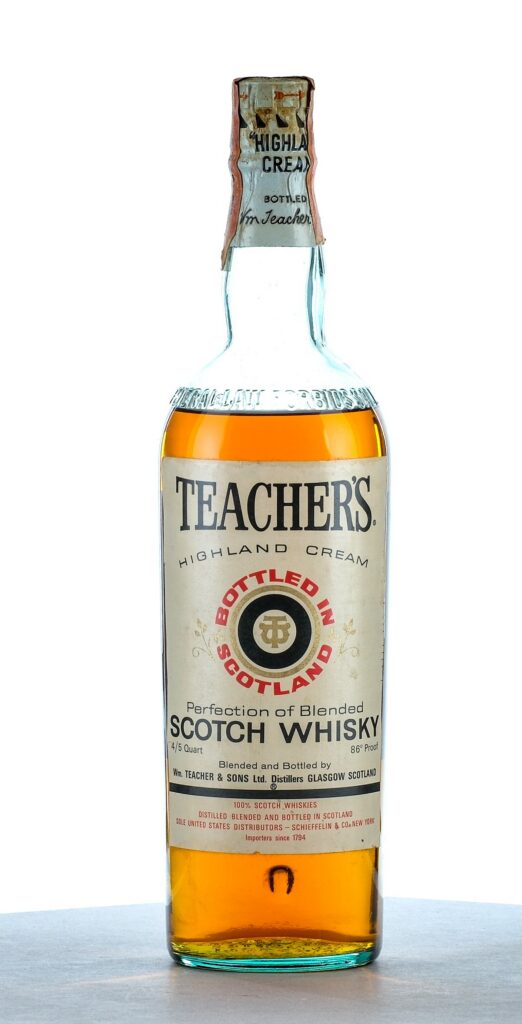 Teacher's Highland Cream Blended Scotch Whisky 4/5 Quart 86 Proof