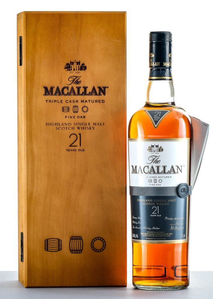 The Macallan Triple Cask Matured Fine Oak 21 Years Old Highland Single Malt Scotch Whisky