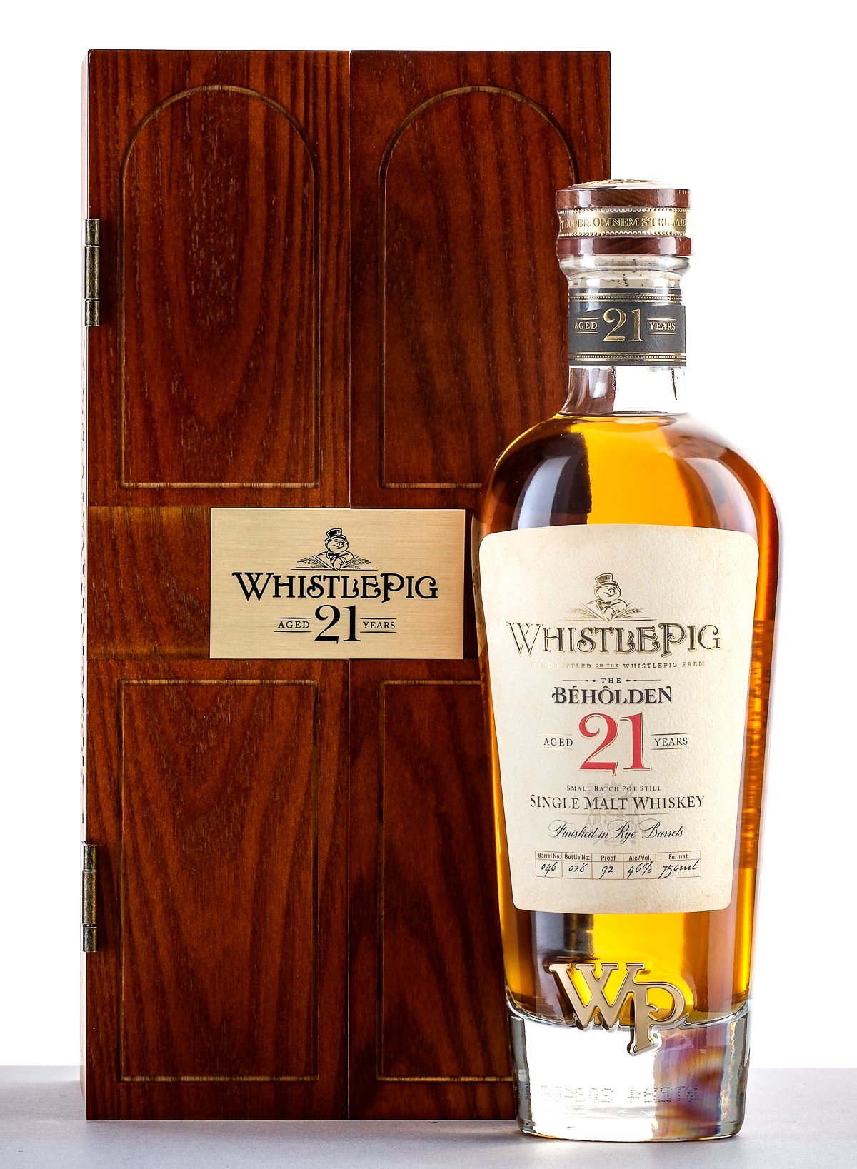 WhistlePig The Beholden 21 Year Single Malt Whiskey